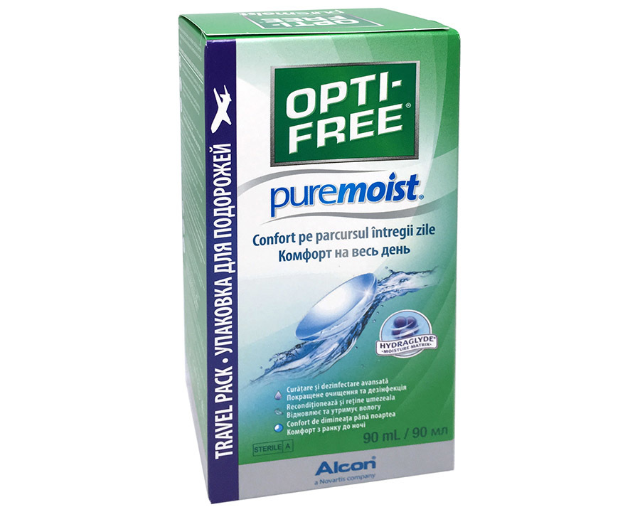 Розчини для очищення лінз Раствор для очистки линз OPTI-FREE Puremoist Фото №1 - linza.ua